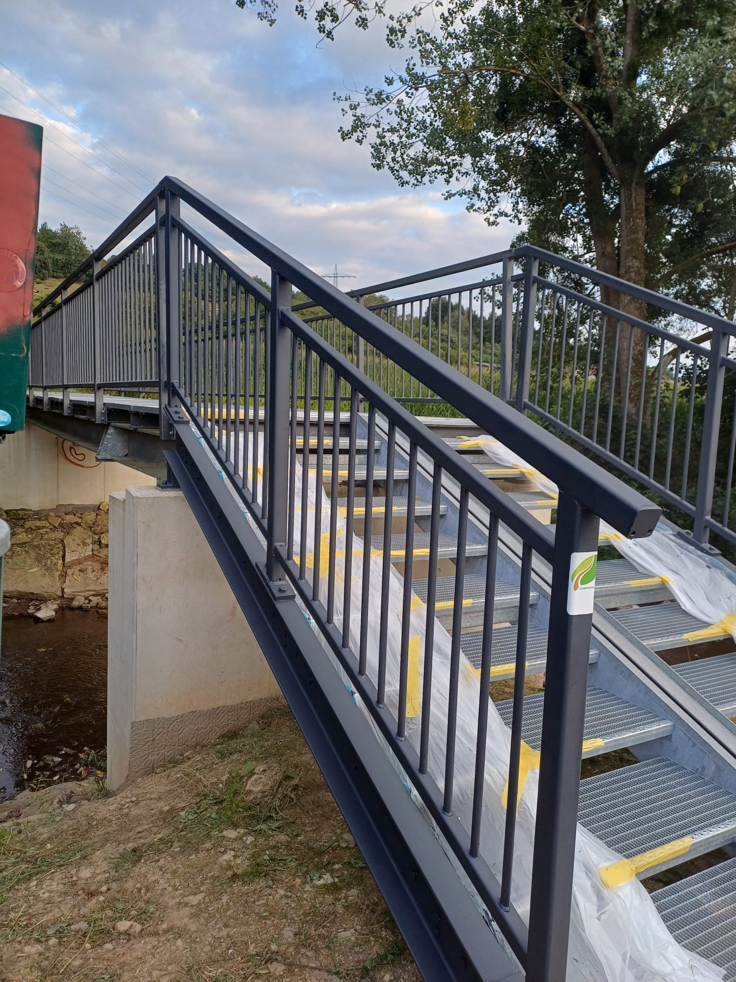 Metalltreppe Nahansicht mit Stufen